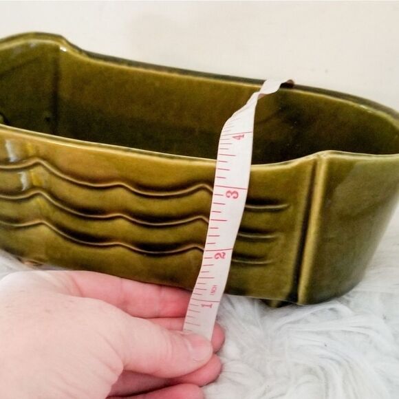 Ungemach USA made green midcentry modern planter - Picture 2 of 5